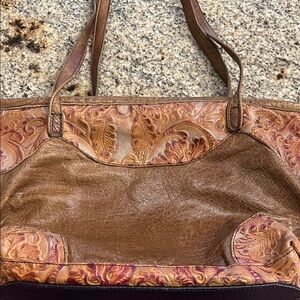 Blythe Leonard Original Brown and Tan Leather Tote Bag